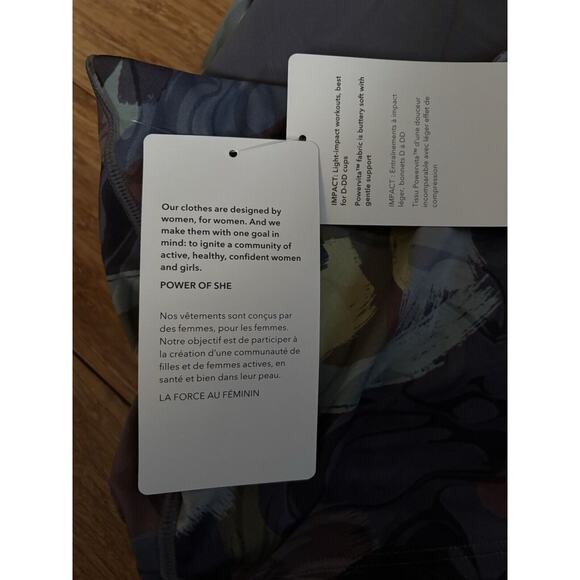 Athleta Conscious Crop Printed D-DD 3X NWT $64 Vivid Stroke Purple Barre‎ Yoga - Picture 8 of 8